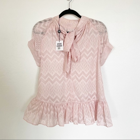 NEW. Opening Ceremony Drop Ruffle Blouse Size Small - Picture 2 of 4